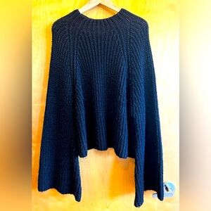 Amuse Society black sweater with bell sleeves in M